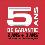 5 ans de garantie - 2 ans + 3 ans